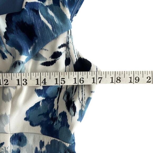 Connected Sheath Floral Knee Length Dress Size 8 Watercolor Print Classy Chic - Picture 6 of 8